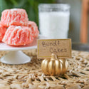 Harvest Gold Pumpkin Place Card Holders