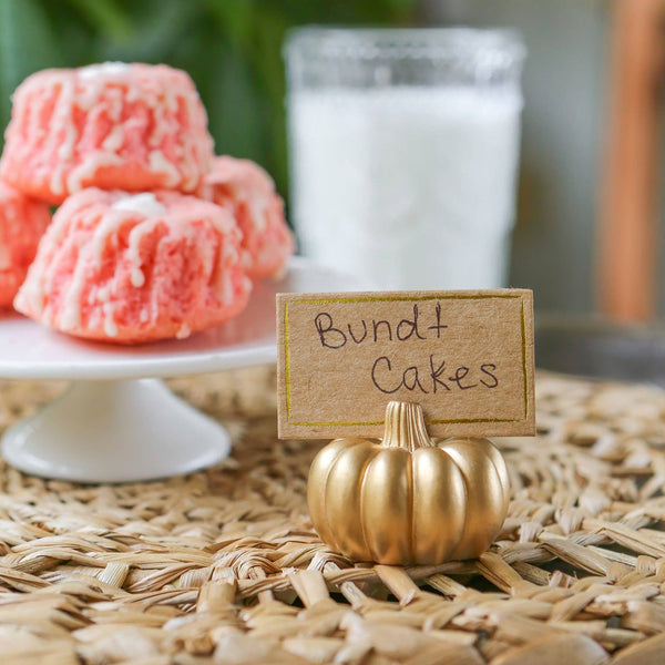 Harvest Gold Pumpkin Place Card Holders