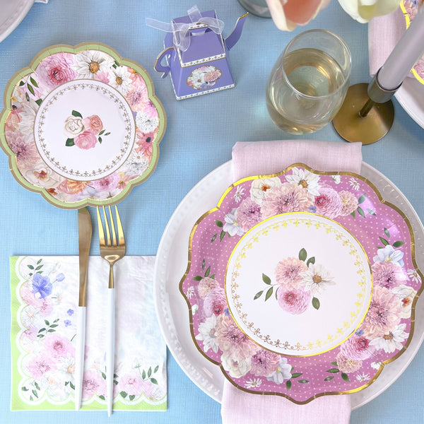 Tea Time Party 9" Premium Paper Plates
