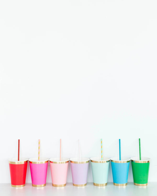 Posh Pink & Gold Paper Cups