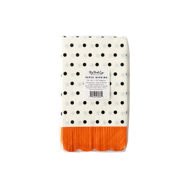 Halloween Polka Dot Dinner Napkins