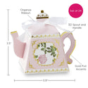 Tea Time Whimsy Teapot Favor Box - Pink (Set of 24)