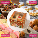 Fall Cookie Boxes with Window + Seal Sticker (Set of 30)