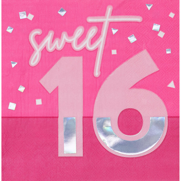 Sweet 16 Birthday Napkins
