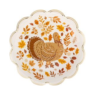 Turkey Foliage Paper Plates