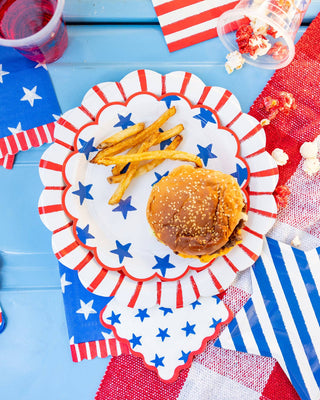Blue Stars Paper Plates