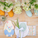 In The Garden Blue Floral Large Napkins