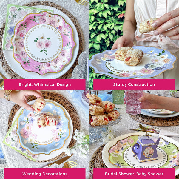 Tea Time Party 9" Premium Paper Plates