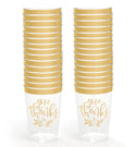 Give Thanks Cups - 30 gold foil plastic cups