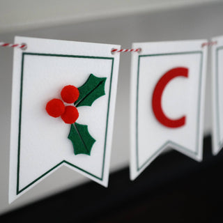 Merry Christmas Banner White
