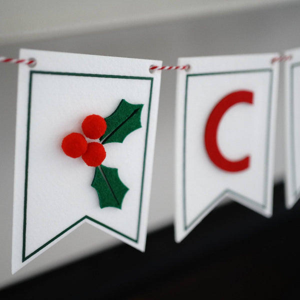 Merry Christmas Banner White