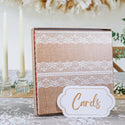 Rustic Elegance Wedding and Party Card Box - Burlap and Lace