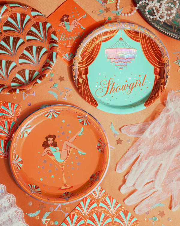 Orange Iridescent Cups