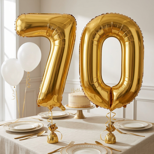 Gold Number 7 Foil Balloon