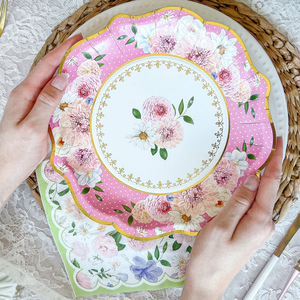 Tea Time Party 9" Premium Paper Plates