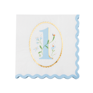 1ST BIRTHDAY SKY BLUE SMALL NAPKINS