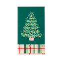 Christmas Tree Plaid Guest Towels, 3-Ply (Set of 20)