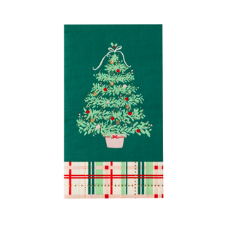 Christmas Tree Plaid Guest Towels, 3-Ply (Set of 20)