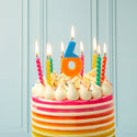 Rainbow Twirl Birthday Candles - 8 Pack | Cake Candles