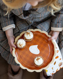 Falloween Pumpkin Round Dessert 8" Paper Plate