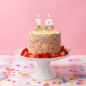 White & Gold Milestone Candles Set | Cake Candles