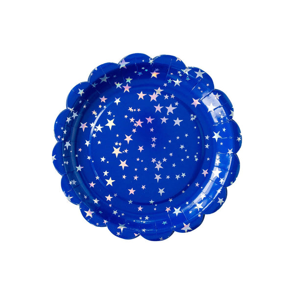 Patriotic Sparkling Stars Party Plates