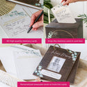 Celebration of Life Memory Funeral Guest Book and Box for Memorial Service