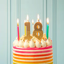 Gold Glitter Number Birthday Candles