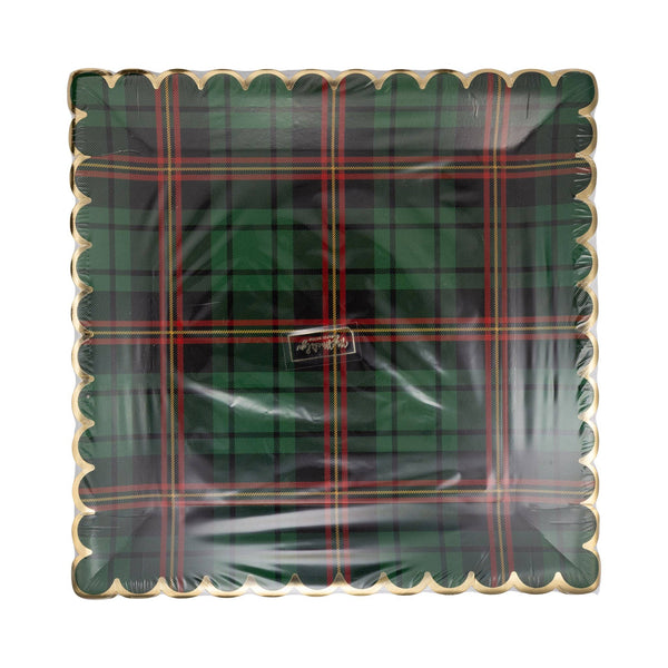 Plaid Bow Christmas Cocktail Napkins
