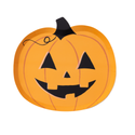 Orange Jack-O-Lantern Small Plates (Set of 8)