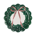 Wreath Shaped Christmas Paper Salad Plates