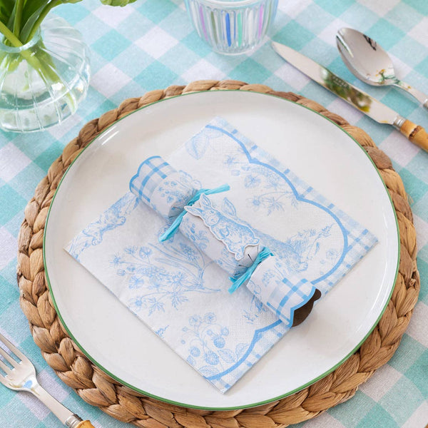 Blue & White Bunny Napkins