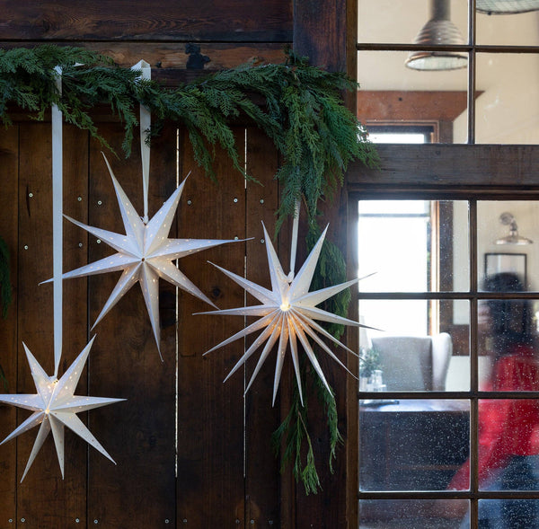 Light Up Paper Stars Set of 3