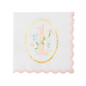 1ST BIRTHDAY PETAL PINK SMALL NAPKINS