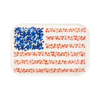 Floral Flag Plates