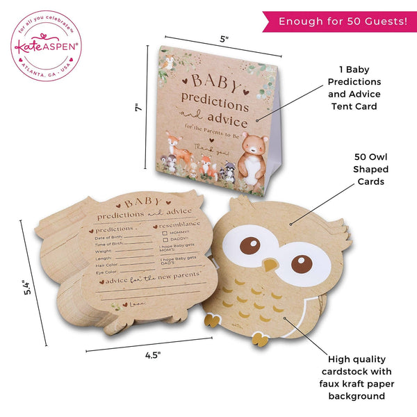 Woodland Baby Shower Advice Card Set