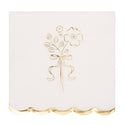 Gold Foil Floral Dessert Plate