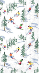 Down The Slope Christmas Guest Towels - 16 Count