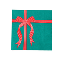 Red & Green Present Large Napkins (Set of 20)