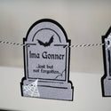 Spooky Headstone Felt Banner Garland Premium Quality Layered Bunting