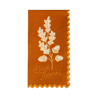Acorn Give Thanks Napkins | Oh So Fancy Party