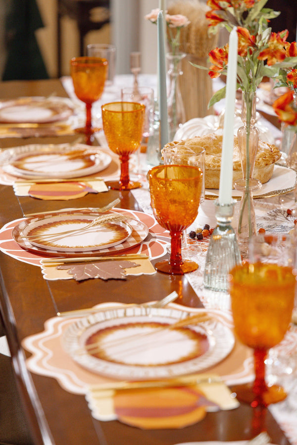 Autumn Leaf Napkins on Table | Oh So Fancy Party