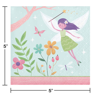 Forest Fairy 5” Beverage Napkins