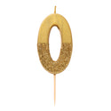 Gold Glitter Number Birthday Candles