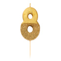 Gold Glitter Number Birthday Candles
