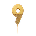 Gold Glitter Number Birthday Candles