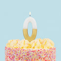 White & Gold Number Candles | Individual Birthday Cake Candles