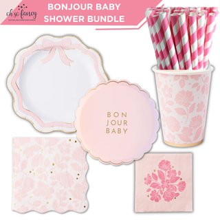 Bonjour Baby Pink Baby Shower Bundle
