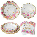 Baby in Bloom Shower Tableware Set - Oh So Fancy Party