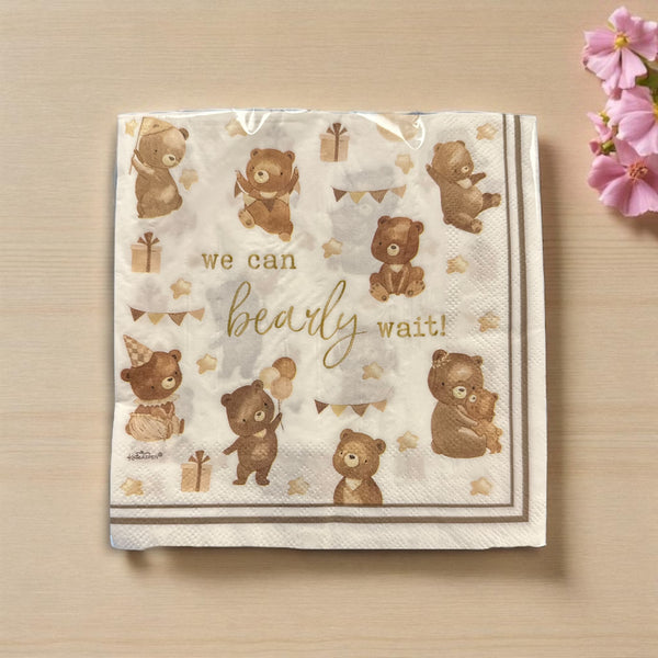 Bear Baby Shower Napkins